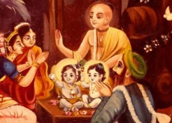 Garga Muni performs Krsna and Balarama’s Astrological Calculations