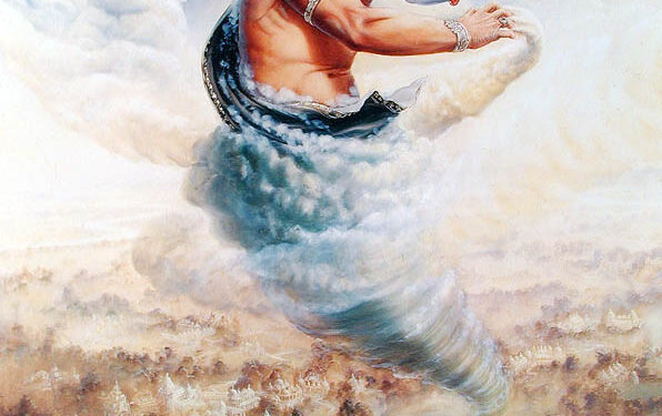 The killing of Tṛṇāvarta (Wind Demon)